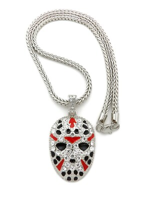 JASON MASK PENDANT WITH 18'' 4mm FRANCO CHAIN