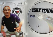 TABLE TENNIS GAME FOR NINTENDO Wii, GAME DISC, CASE, MANUAL, ROCKSTAR GAMES