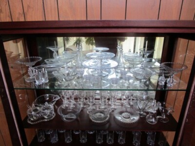 Vintage Candlewick Glassware Collection 600 Pieces With Hurricane