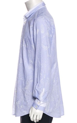 Auth Men's JUST CAVALLI Snakeskin PRINT Cotton SHIRT - Picture 2 of 7