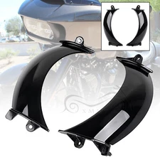 Front Headlight Fairing Vents Black For Harley CVO Road Glide FLTRX Ultra FLTRU