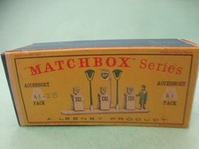 1963 Matchbox A1 Accessory Pack BP Petrol Pumps Sign Early Box Sprue NICE