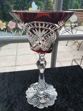 Antikes Weinglas Rubin rot, Hersteller K, PC, mit original Sticker