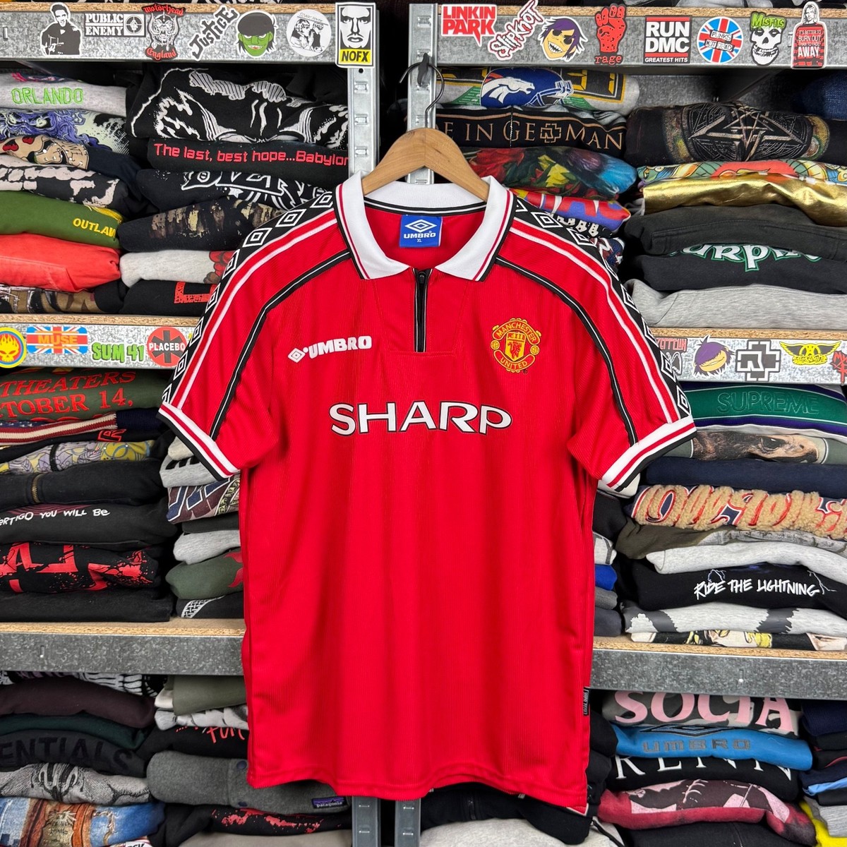 MANCHESTER UNITED 1998 1998 HOME FOOTBALL SHIRT SOCCER JERSEY