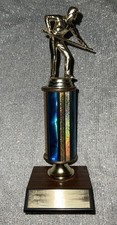 9 Ball Pool Trophy 1st Place 2000 Billiards Tournament Dino  s Vintage See Pics