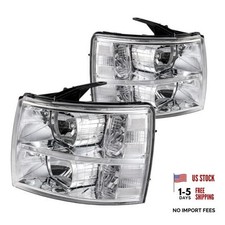 Headlight Assembly, 07-13 Silverado 1500, 07-14 Silverado 2500 Chrome-Clear