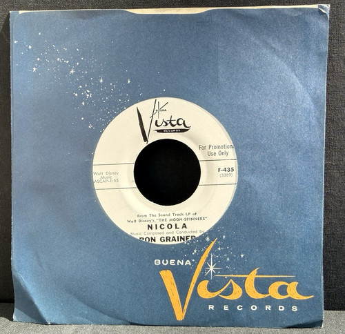 F-435 Buena Vista 45 rpm record The Moonspinners Hayley Mills Disney movie theme