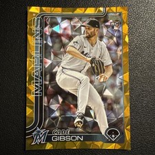 2025 Topps Chrome Update Sapphire Cade Gibson RC Gold Refractor #/50 Marlins