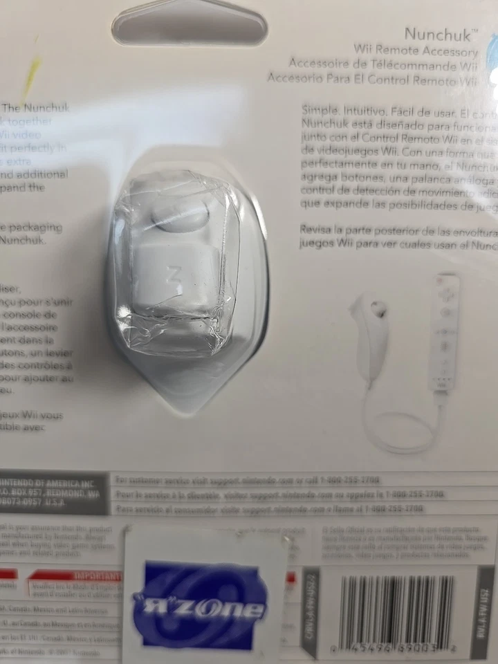 Nintendo Wii  Nunchuck Controller  Original OEM Authentic New Sealed  - Image 4 of 4