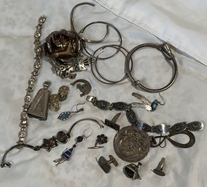 Sterling Silver Broken Jewelry Scrap 214 Grams 925 Sterling Silver