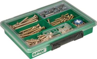 Spax Sortimentskasten Senkkopf Stahl PZ inkl. Bits - 199 Stk.  Schraube