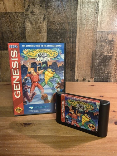 Battletoads & Double Dragon for the Sega Genesis- Box And Cartridge- Tested 1993