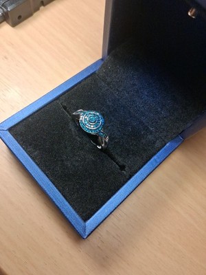 Diamond Halo Sprinkle Ring In Rhodium Over Sterling Silver Size 8.0) 0.25 Ctw.