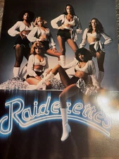 Raiderettes Cheerleaders Vintage Laminate  Poster Pro Art 1977 RARE