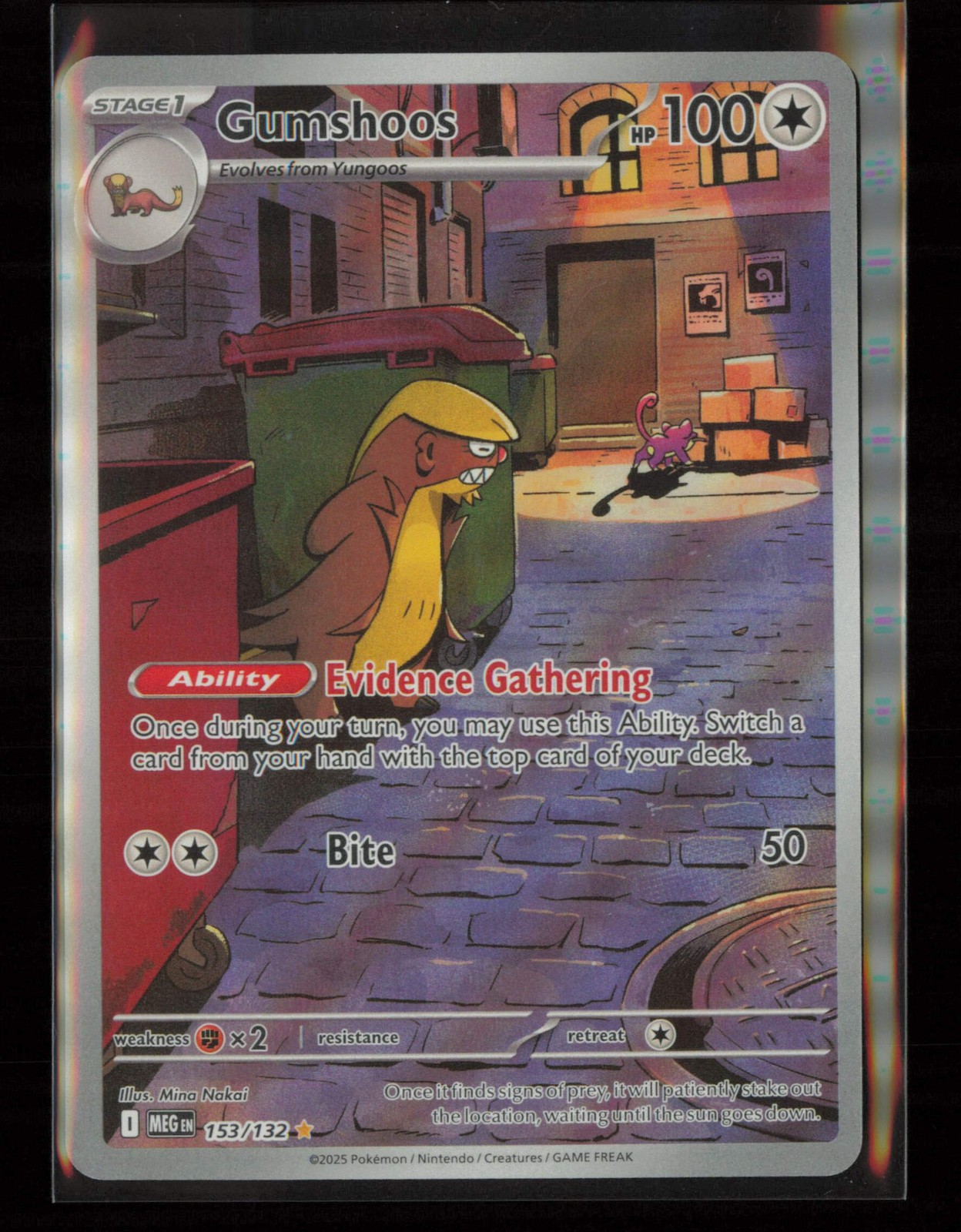 Gumshoos - Illustration Rare ME01: Mega Evolution 153/132 NM