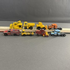 Vintage Matchbox Lesney Hot Wheels Die-Cast Construction Trucks Lot 9 Pc Semis