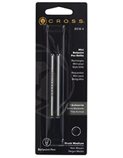 Cross 8518-4 Mini/ Micro Ballpoint Refill Medium Pack 2 Black