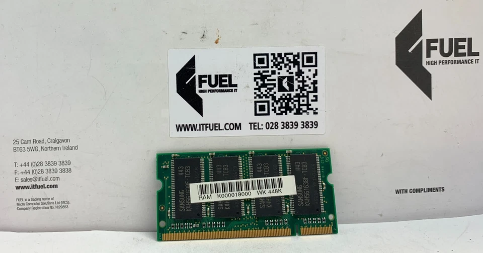 Samsung  254mb  DDR SODIMM ram memory module   333MHZ  -  M470L3224FT0-CB3 - Image 3 of 3