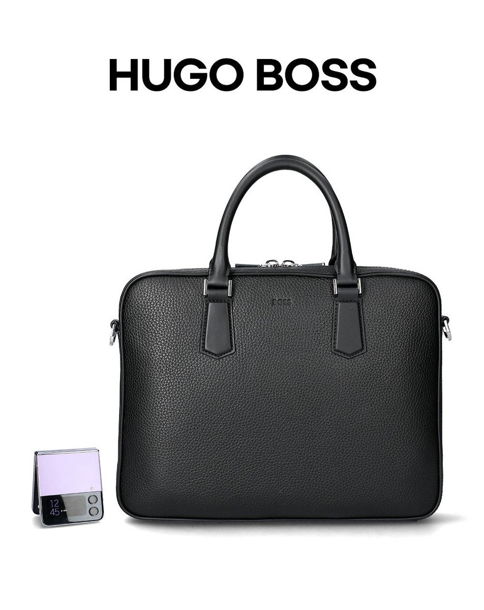 Hugo Boss 25SS Logo Briefcase 50536146 001 136582042 | eBay