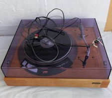 DENON DP-3700F Record Player Direct Drive Turntable System Wood as is