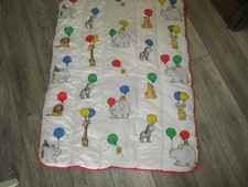 Boynton Baby Quilt Comforter Hippo Elephant Giraffe Zebra Balloons blanket