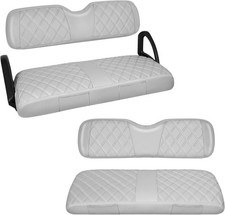 Full Set Golf Cart Seat Covers for EZGO RXV OEM, Grey Front Rear Set 2-Piec