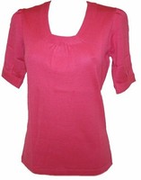 Damen Strickpullover Pullover Pink Kurzarm Capuccino 38 Neu