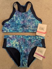 NWT Athleta Girl Daybreak Delphinium Blue Swim Top  Bottom- Size XL-14