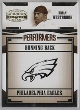 2005 Donruss Gridiron Gear Brian Westbrook Performers numbered 3/500 EAGLES