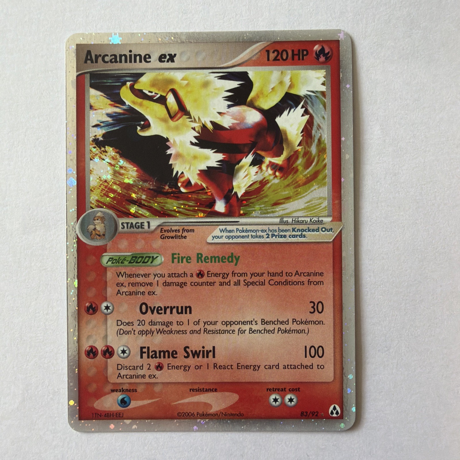 Arcanine EX #83/92 From EX Legend Maker Near Mint Pokemon TCG