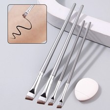 4pcs Ultra-thin Fine eyeliner and eyebrow Brush set, beginner's eye detail makeu