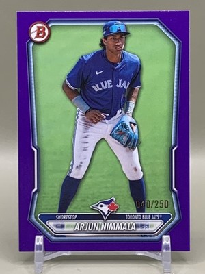 2026 Bowman #BP-67 Arjun Nimmala Prospect Purple /250 - Toronto Blue Jays