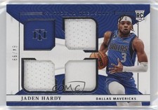2022-23 Panini National Treasures Rookie Triple Materials 64/99 Jaden Hardy ms9