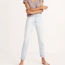 Madewell Perfect Vintage Jeans 29 High Rise Straight Crop Fitzgerald Wash
