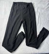 Black Size Medium Leggings With Pockets