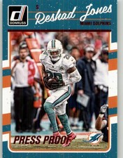 2016 Donruss Reshad Jones Press Proofs Red #165 Miami Dolphins