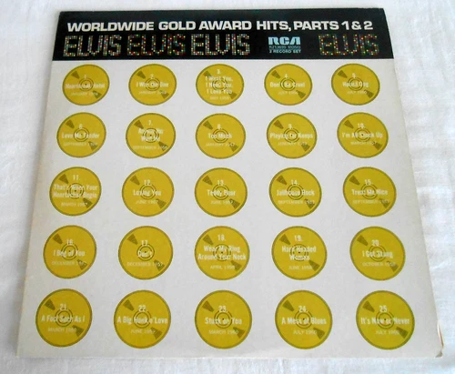 ELVIS PRESLEY Worldwide Gold Award Hits, Parts 1 & 2 LP RCA R213690 mono