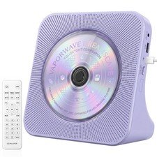 Portable Bluetooth CD Player - Desktop Music Player for Home  Travel, Compact D