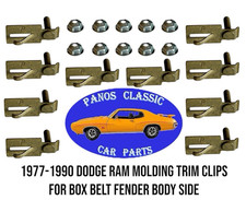 1977-90 Dodge Ram Body Side Fender Box Belt Molding Trim Clips Chrysler 10pc 37 1977-90 Dodge Ram Body Side Fender Box Belt Molding Trim Clips Chrysler 10pc 37