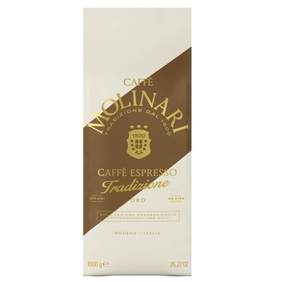 Caffe Molinari Espresso Tradizione Oro Blend Coffee Beans 1 Kg 2.2 Lb Bag