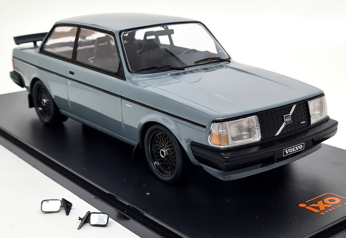 iXO 1/18 Volvo 240 Turbo Custom 1985 (MIRRORS) Grey Diecast Model Car