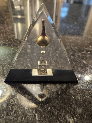 #ad Vintage Oil Rig Paper Weight $25.00