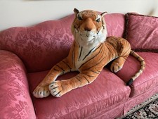Realistic JUMBO Bengal Tiger 46 In 72" to end of tail Plush Stuffed Animal Toy