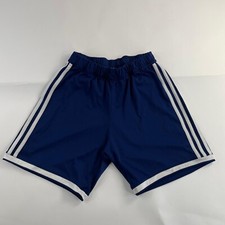 Adidas Original Shorts Small Blue Youth Climalite Athletic 3 Stripes Used 2018