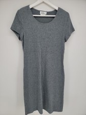 Womens AGB Byer California Plain Gray Dress Size 8 Made In USA Shoulder Pads
