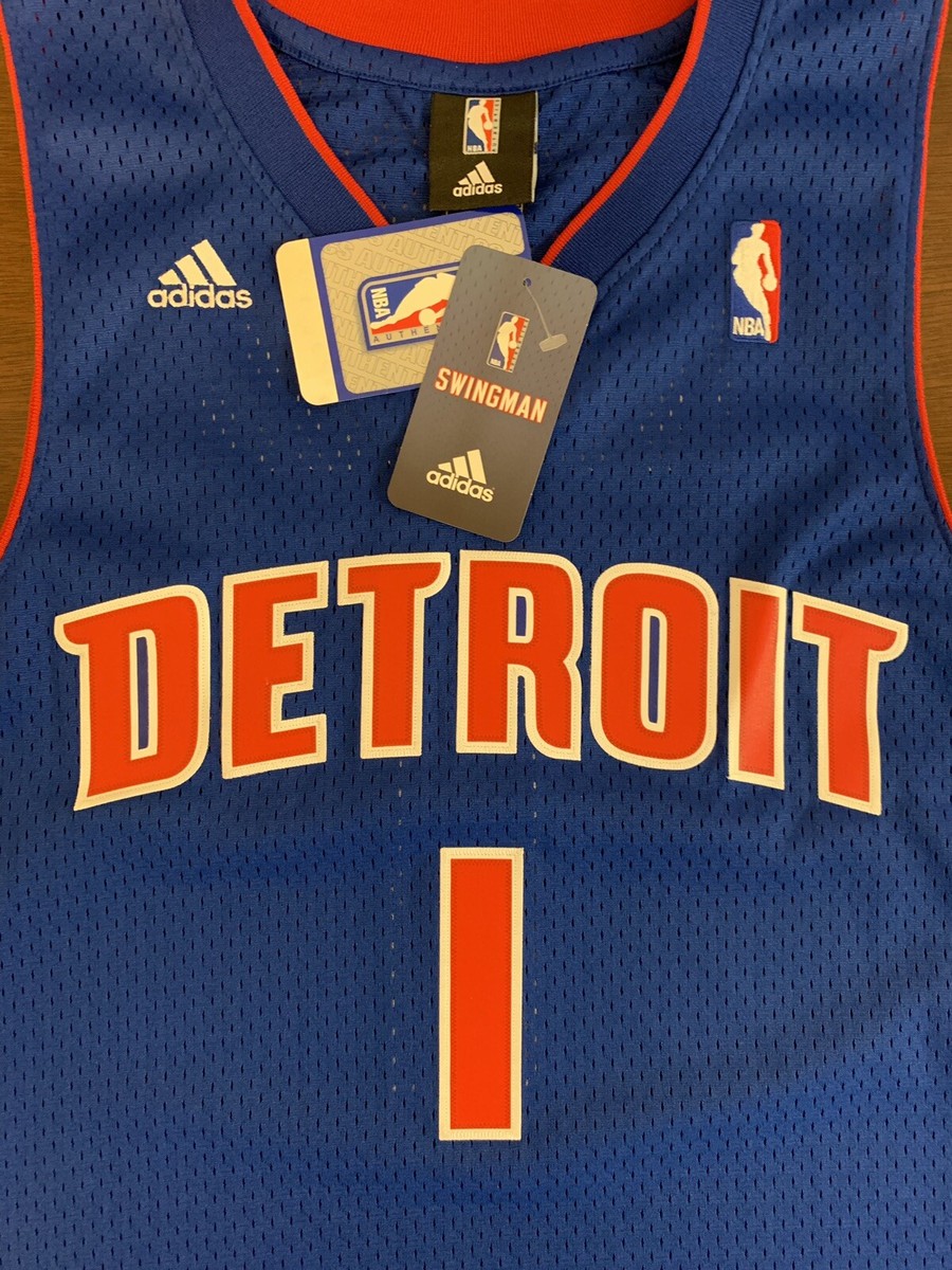 アイバーソン デトロイト・ピストンズ adidas ユニフォーム　XL 美品】 NBA IVERSON #1 アレン・アイバーソン PISTONS