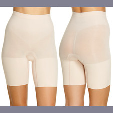 NIB 36 Spanx Large Mid-Thigh Power Shaping Shorts in Soft Nude 12