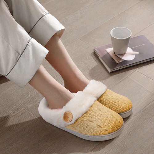 Soft Warm Slippers Memory Foam Fluffy Fur Slip On Warm Shoes Indoor Outdoor USA - Picture 13 of 52