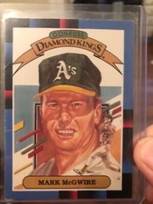 baseball card mark McGwire 1987 donruss diamond kings error card black smudge