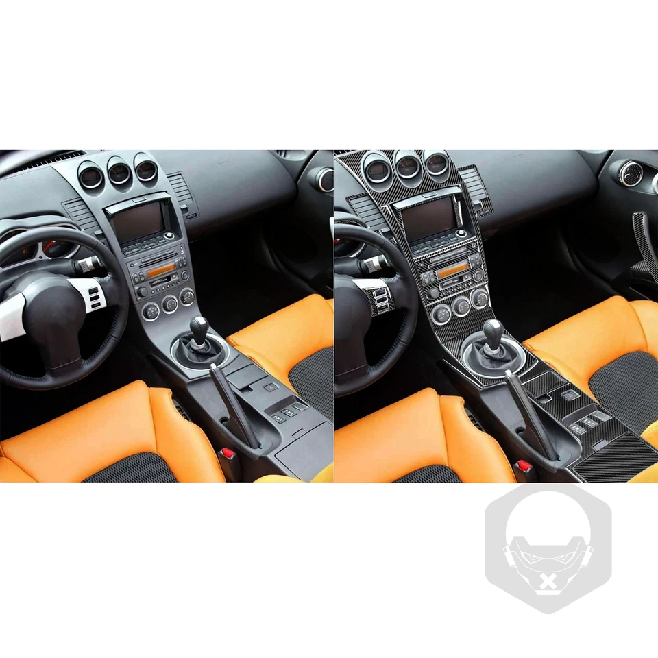 62Pcs For Nissan 350Z 2003-2009 Real Carbon Fiber Full Kits Interior Cover Trim - Image 2 of 4